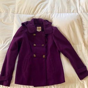 Macy’s hydraulic Purple pea coat 🧥